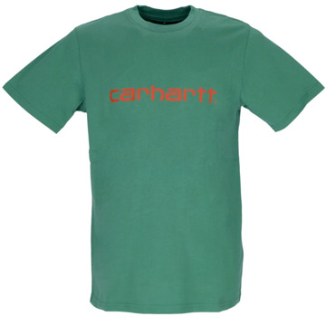 CARHARTT WIP Script Tee Bonsai/brick T-shirt Carhartt Wip , Green , Heren - XL