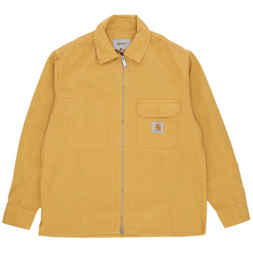 CARHARTT WIP Sunray Garment Dyed Overhemdjasje Carhartt Wip , Yellow , Heren - Xl,L,M,S,Xs