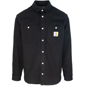 CARHARTT WIP Zwarte Clink Shirt in Utah Canvas Carhartt Wip , Black , Heren - Xl,L,M