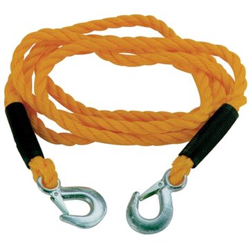 CarPoint Sleepkabel 5 ton 3 meter 18mm geel in zipperbag