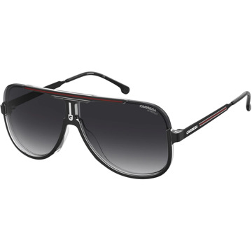 Carrera Zwart Rood/Grijs Getinte Zonnebril Carrera , Black , Heren - 64 MM