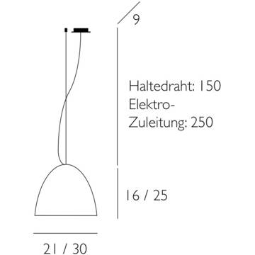 CASABLANCA Hanglamp BELL, 30 cm, 1 -lichts wit, grijs