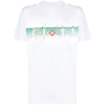 CASABLANCA Klieke Crewneck T-shirts en Polos in Wit Casablanca , White , Heren - L,M