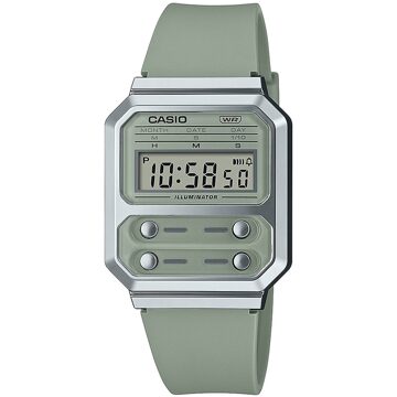 Casio Vintage A100WEF-3AEF Digitaal Horloge Groen