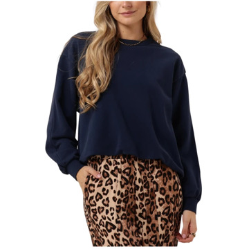 Catwalk Junkie Blauwe Oversized Elastische Zoom Sweater Catwalk Junkie , Blue , Dames - L,M