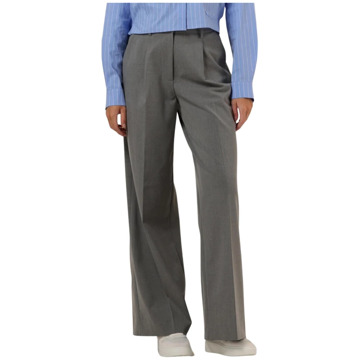 Catwalk Junkie Straight Leg Tailored Pants Catwalk Junkie , Gray , Dames - M