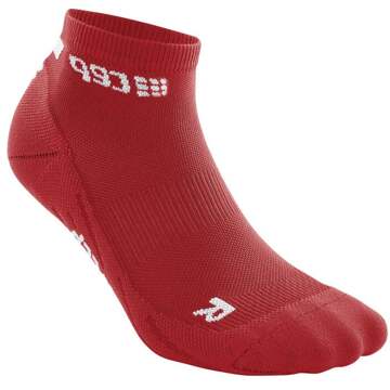 CEP Low Cut V4 Hardloopsokken Dames donkerrood - II