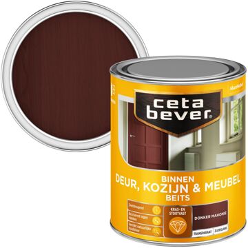 Cetabever Binnen Beits - Deur, Kozijn & Meubel - Transparant - Donker Mahonie  - 750 ml