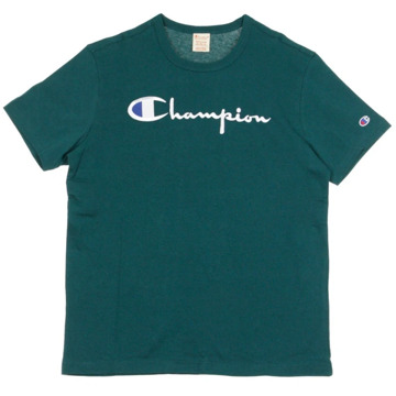 Champion Crewneck Teal T-Shirt voor Mannen Champion , Green , Heren - Xl,L