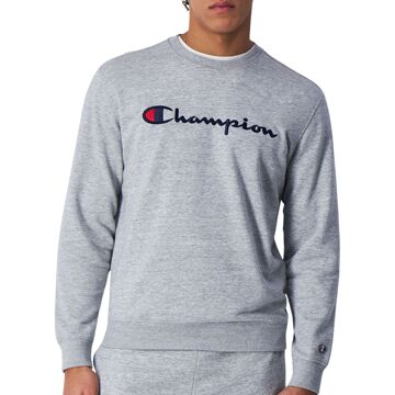 Champion Embroidered Big Script Logo Sweater Heren grijs - XL
