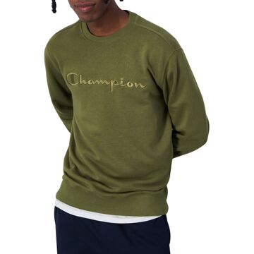 Champion Tonal Script Logo French Terry Sweater Heren groen