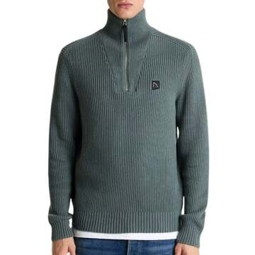 CHASIN' Oliver Half Zip Sweater Heren - M