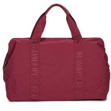 Childhome Mommy urban Luiertas Handtekening bordeaux Beige,Rood