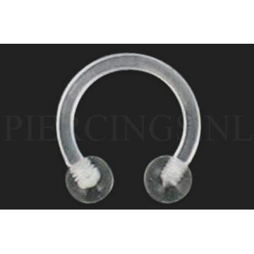 Circulair barbell 1.2 mm acryl doorzichtig