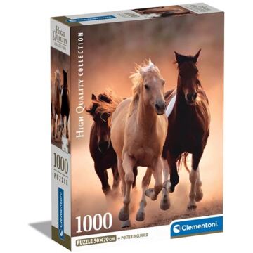 Clementoni puzzel 1000pcs running horses