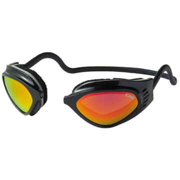 CliC Sport Goggle Regular zwart met oranje spiegel glazen