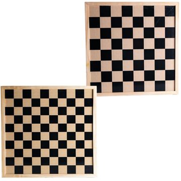 Clown Games Houten schaakbord/dambord 40 x 40 cm - Denkspellen