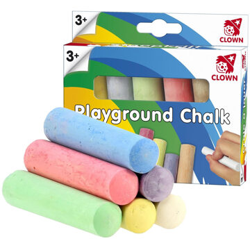 Clown Stoepkrijt 6 St In Ds.