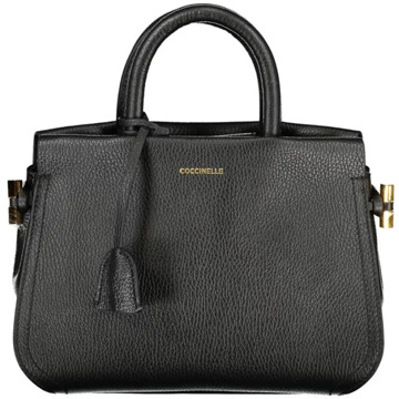 Coccinelle Zwarte Leren Handtas met Verstelbare Schouderband Coccinelle , Black , Dames - ONE Size