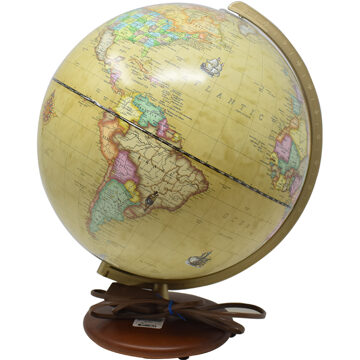 Columbus Globe Columbus Renaissance houten voet 30cm 603016/H