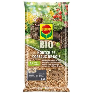 Compo Bio Houtchips Natuurlijk 55l Combi Deal Plantenkrant