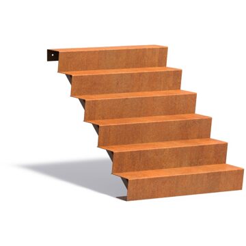 Cortenstaal trap 100cm. breed