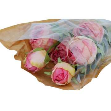 Countryfield Kunstboeket Belle roze H55c