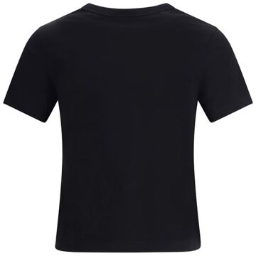 Courreges Logo Slim Fit T-shirt Zwart