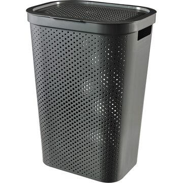 Curver Infinity Recycled Dots Wasmand + deksel - 60L - Grijs