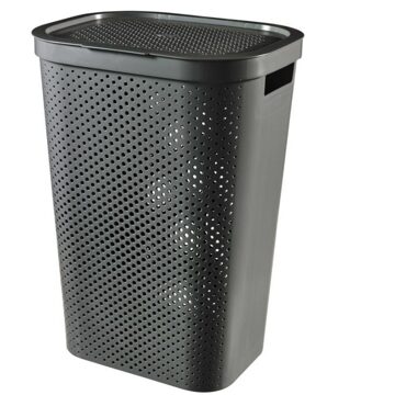 Curver Infinity Recycled Dots Wasmand + deksel - 60L - Grijs