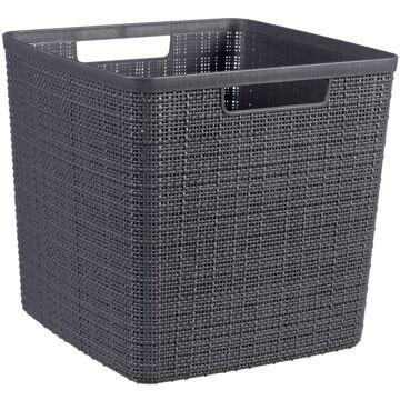 Curver Jute Mandje Cube 17L Donkergrijs