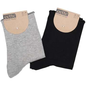 Dames sokken - Maat: 39 - 42, Kleur: Zwart