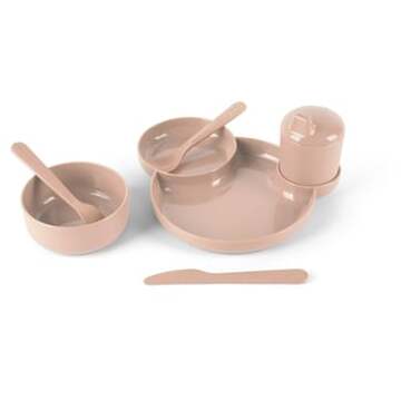 Dantoy TINY BIO kinderservies cadeauset, sand kleuren Beige