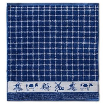 DDDDD Keukendoek Dutchie 50x55cm - blue - set van 6 Blauw
