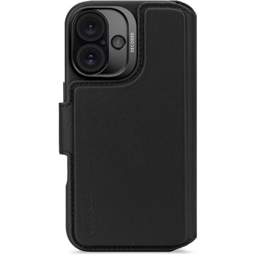 Decoded 2 in 1 Leather Detachable Wallet MagSafe voor de Apple iPhone 16 - Zwart