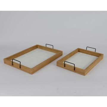 Decoris Dienbladset 2-delig paulowniahout wit