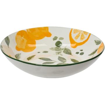 Decoris Diepbord porselein Ø20cm citroen geel