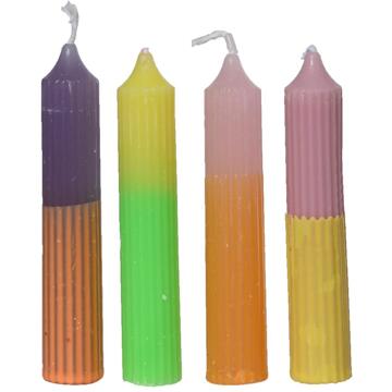 Decoris Dinerkaars paraffine 4 -delig 11cm verschillende