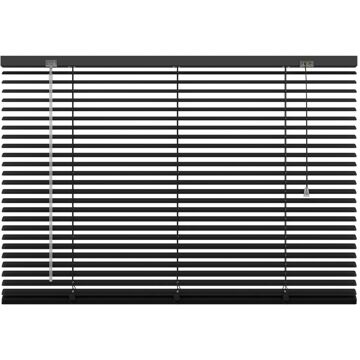 Decosol Horizontale Jaloezie Aluminium - 25 mm - Zwart - Maat: 100 x 130 cm