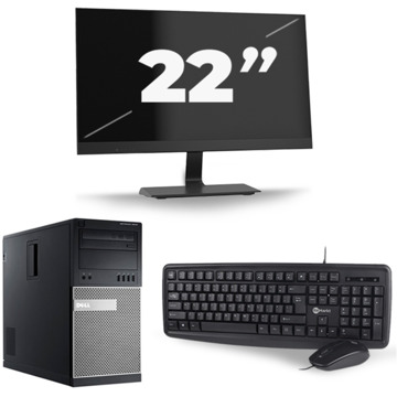 Dell Optiplex 9010 Micro Tower - Intel Core i5-3e Generatie - 8GB RAM - 256GB SSD - Windows 10 + 1x 22 inch Monitor