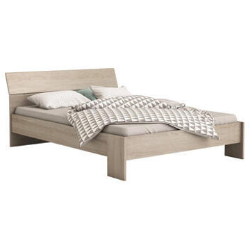 Demeyere PRICY Bed 140x190 / 200cm - Decor Chene Shannon - B 145 x D 205 x H 79 cm