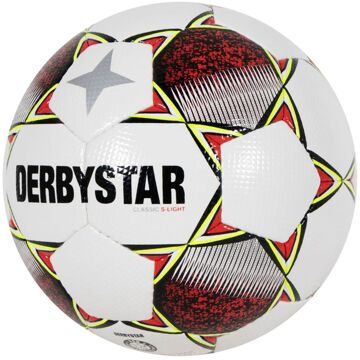 Derbystar Classic S-Light II Voetbal Junior wit - rood - geel - zwart - 5
