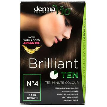 DermaV10 Haarverf DermaV10 Brilliant Ten Hair Colour 4 Dark Brown 1 st