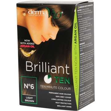 DermaV10 Haarverf DermaV10 Brilliant Ten Hair Colour 6 Light Brown 1 st