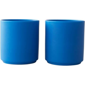 Design Letters Kop Design Letters Favoriete Bekers The Mute Collection Cobalt Blue 2 x 250 ml