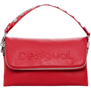 Desigual Venecia Logo Halve Tas Herfst/Winter Collectie Desigual , Red , Dames - ONE Size