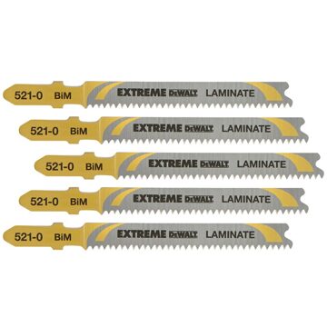 DeWalt Decoupeerzaagblad Hout Extreme - 82mm - Bi-metaal - 5 Stuks