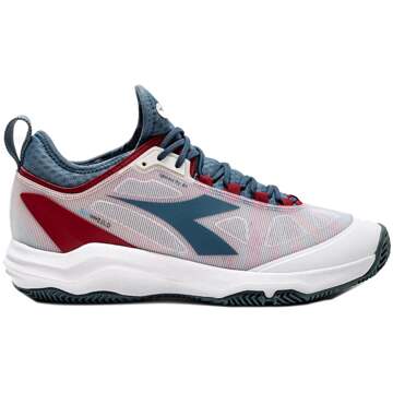 Diadora Speed Blushield Fly 4 + Tennisschoenen Heren-wit,petrolblauw - 39,40,40.5,41,47,49