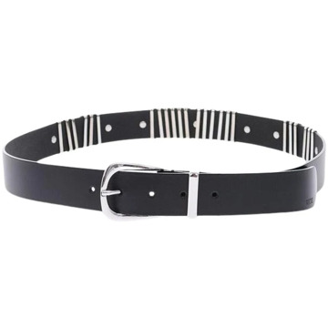 Diesel Zwart Canvas Riem Stijlvol en Diesel , Black , Heren - 75 CM