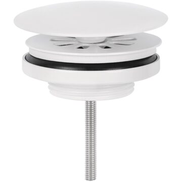 Differnz Afvoerplug Mat Wit – Always open - Ø 72 mm – met schroef